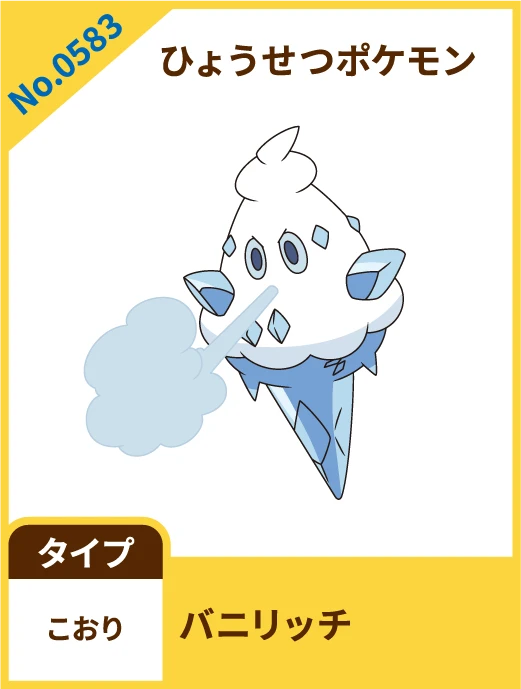 No.0583 ひょうせつポケモン バニリッチ タイプ こおり