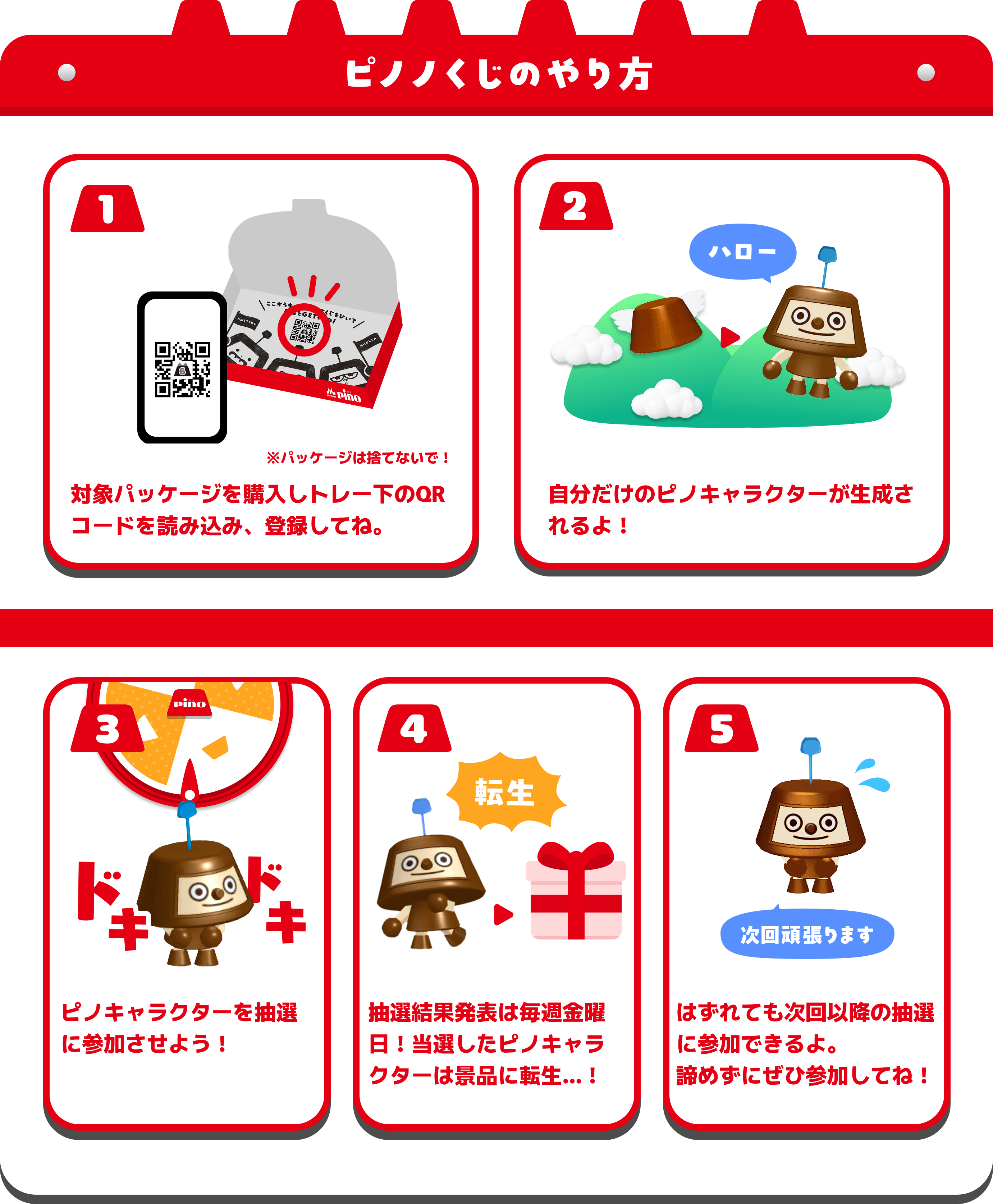 ピノノくじのやり方